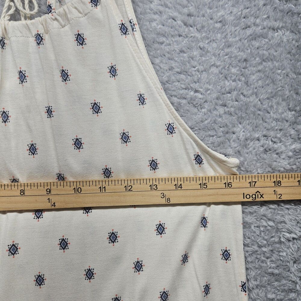 Old Navy Womens Ivory Boho Blouse Size Small Aztec Western Bohemian Casual - Picture 7 of 10
